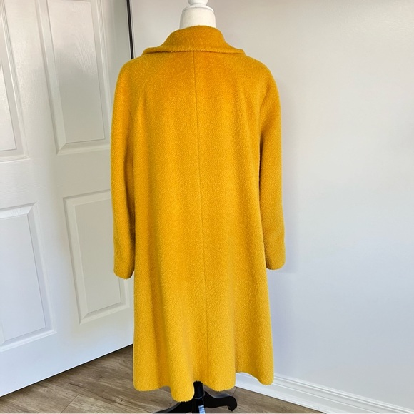 Set of 3 yellow:retro-50’s swing mohair-wool mix coat w/scarf & flip mitts - Picture 6 of 16